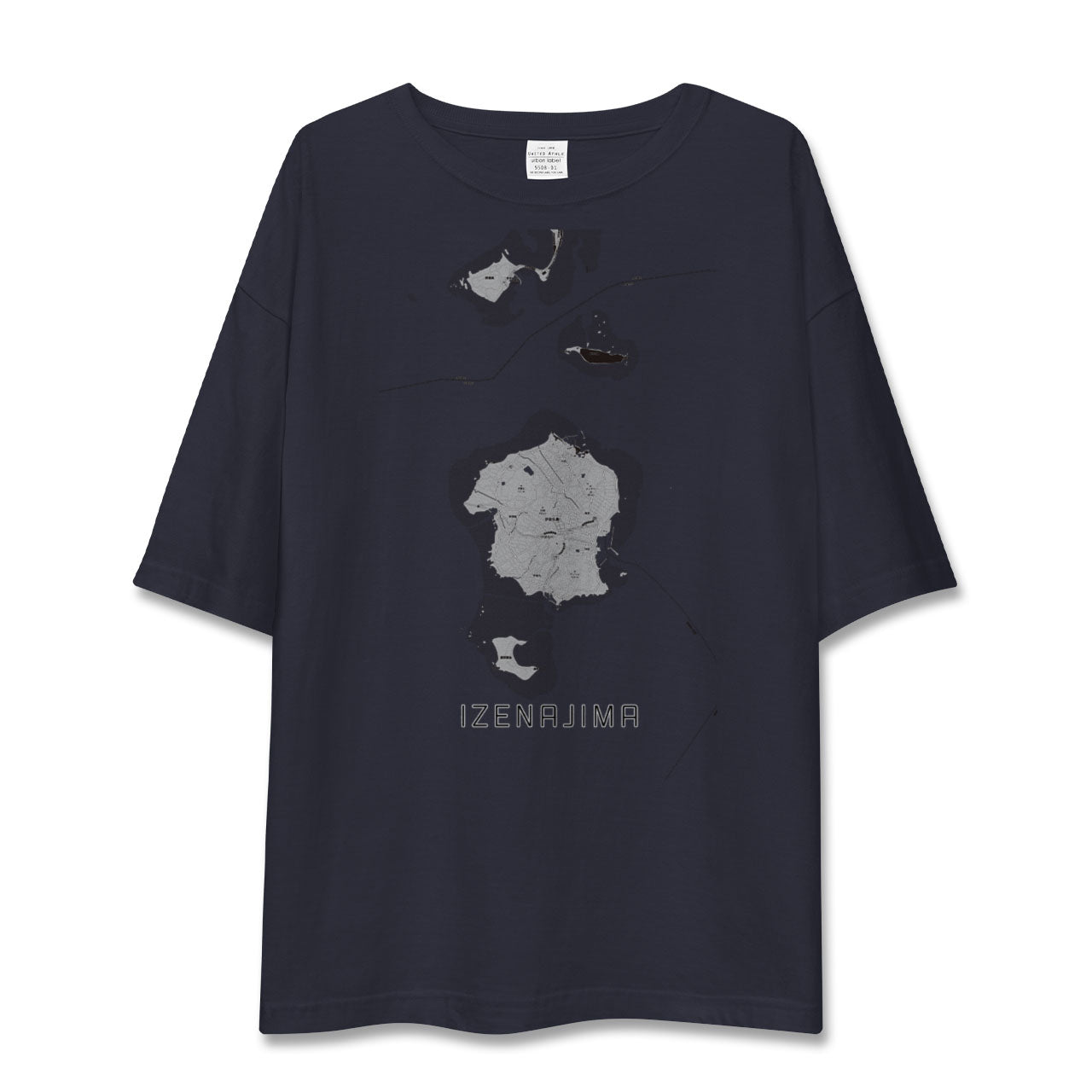 【伊是名島(沖縄県)】地図柄ビッグシルエットTシャツ