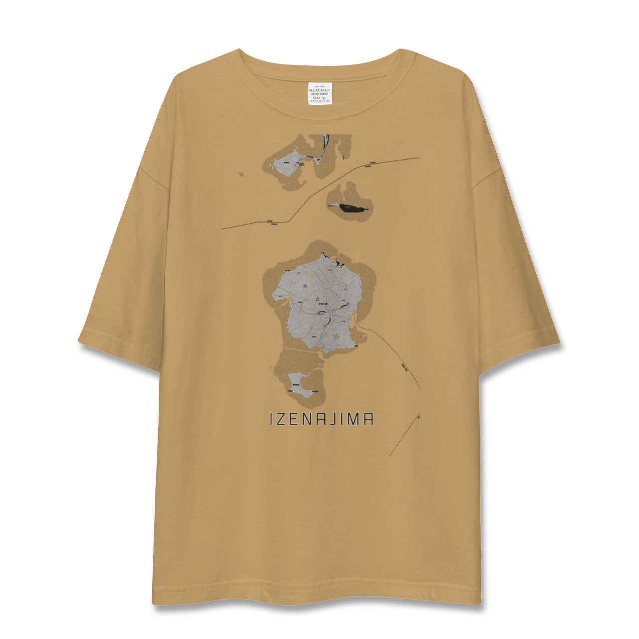 【伊是名島(沖縄県)】地図柄ビッグシルエットTシャツ