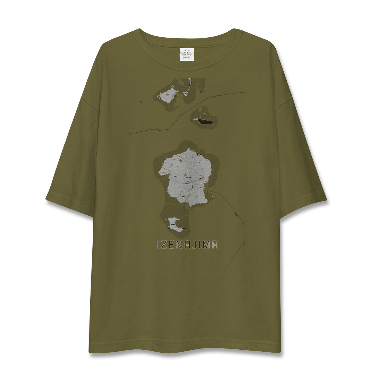 【伊是名島(沖縄県)】地図柄ビッグシルエットTシャツ