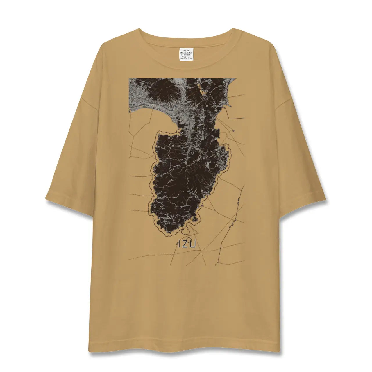 【伊豆2(静岡県)】地図柄ビッグシルエットTシャツ