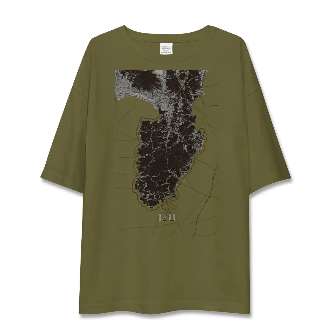 【伊豆2(静岡県)】地図柄ビッグシルエットTシャツ