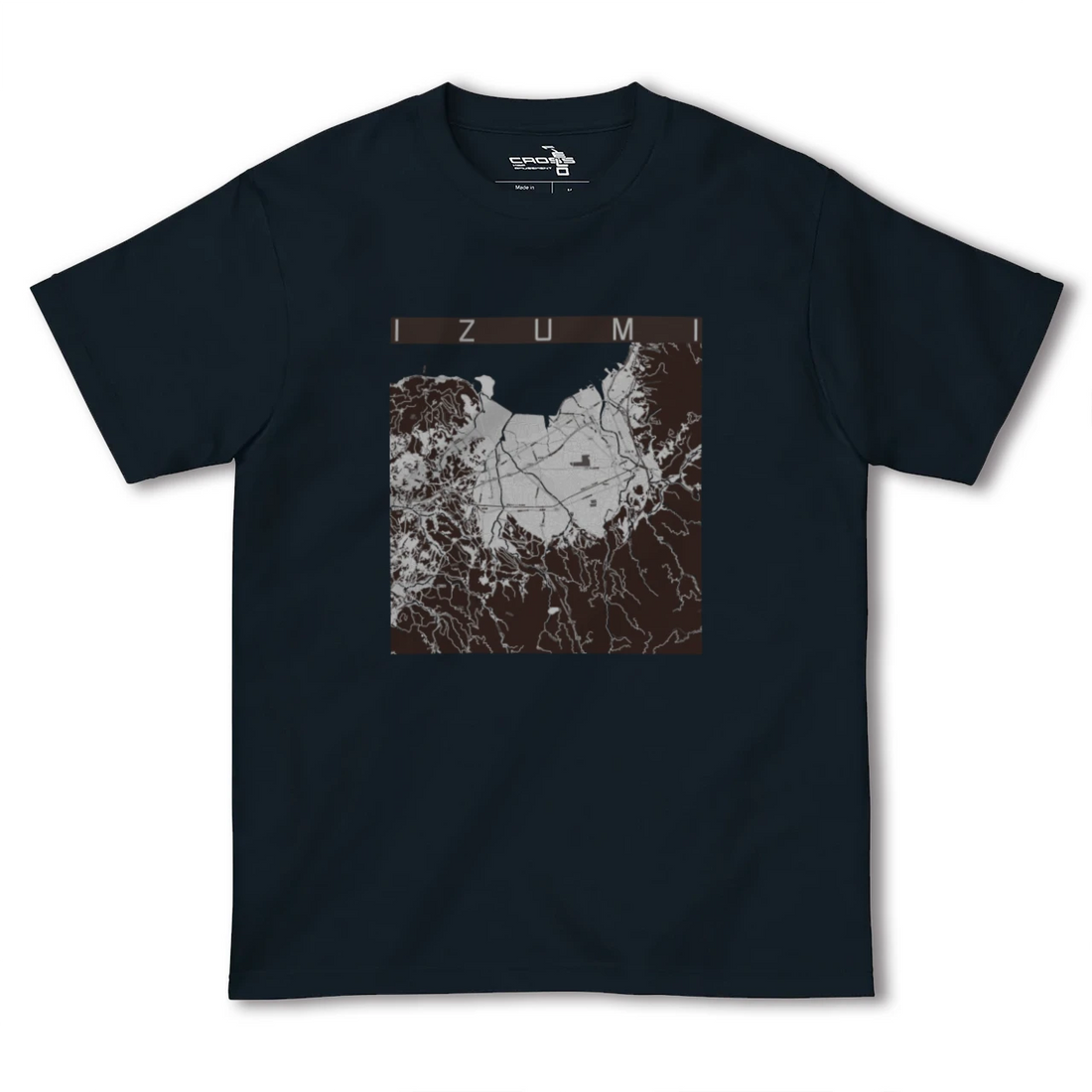 【出水(鹿児島県)】地図柄ヘビーウェイトTシャツ