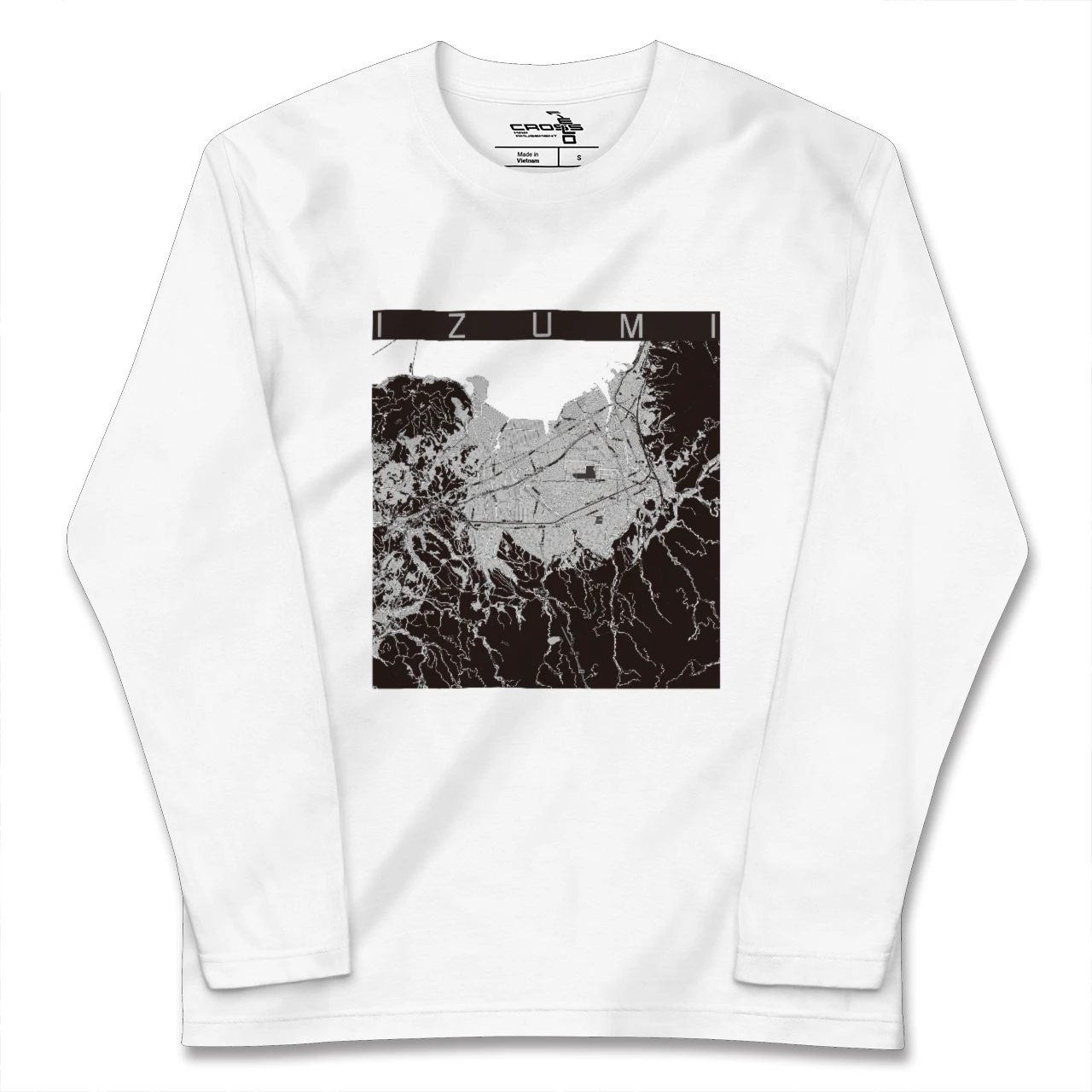 【出水(鹿児島県)】地図柄ロングスリーブTシャツ