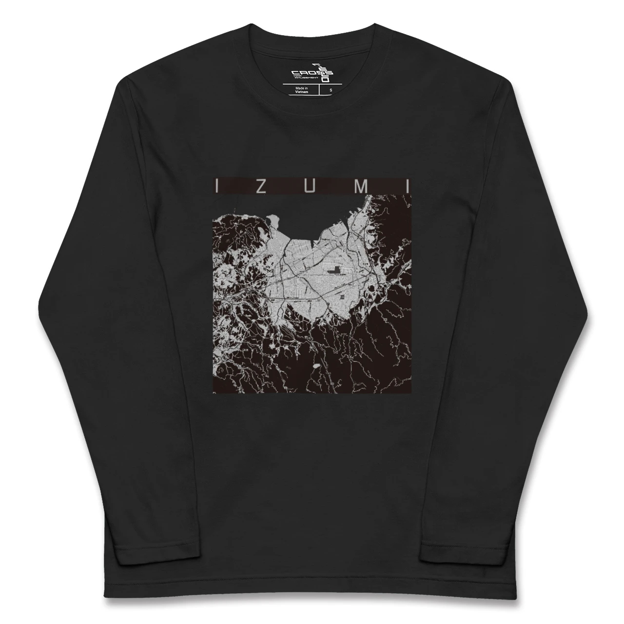 【出水(鹿児島県)】地図柄ロングスリーブTシャツ