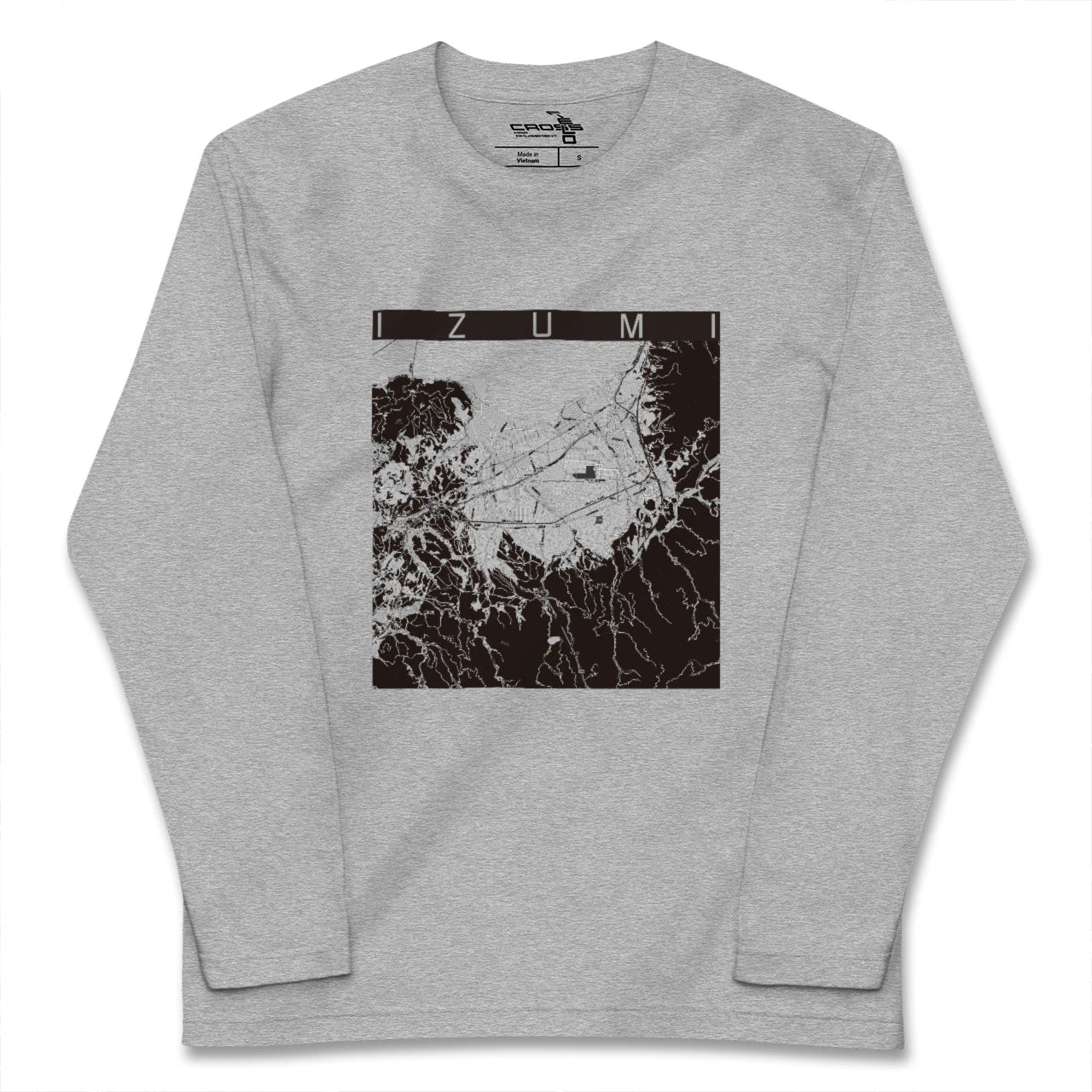 【出水(鹿児島県)】地図柄ロングスリーブTシャツ