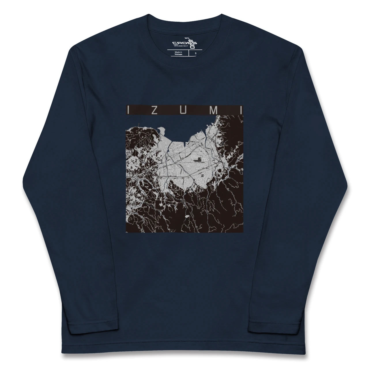 【出水(鹿児島県)】地図柄ロングスリーブTシャツ