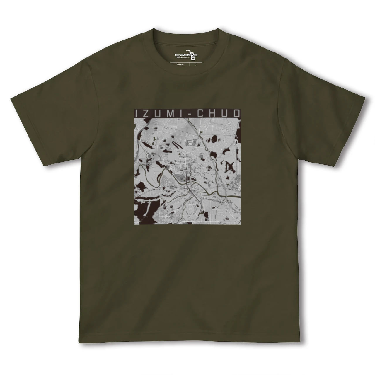 【泉中央(宮城県)】地図柄ヘビーウェイトTシャツ