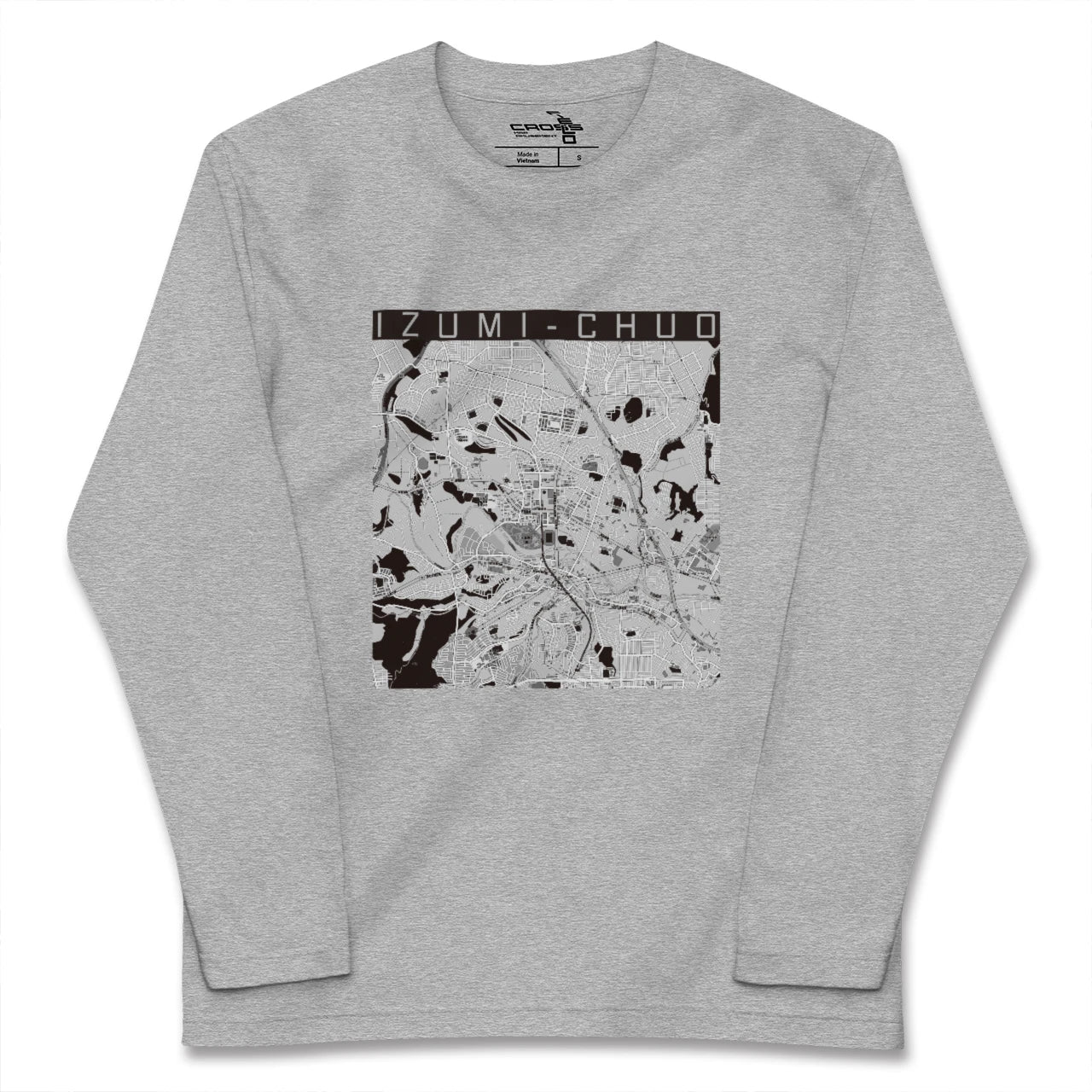 【泉中央(宮城県)】地図柄ロングスリーブTシャツ