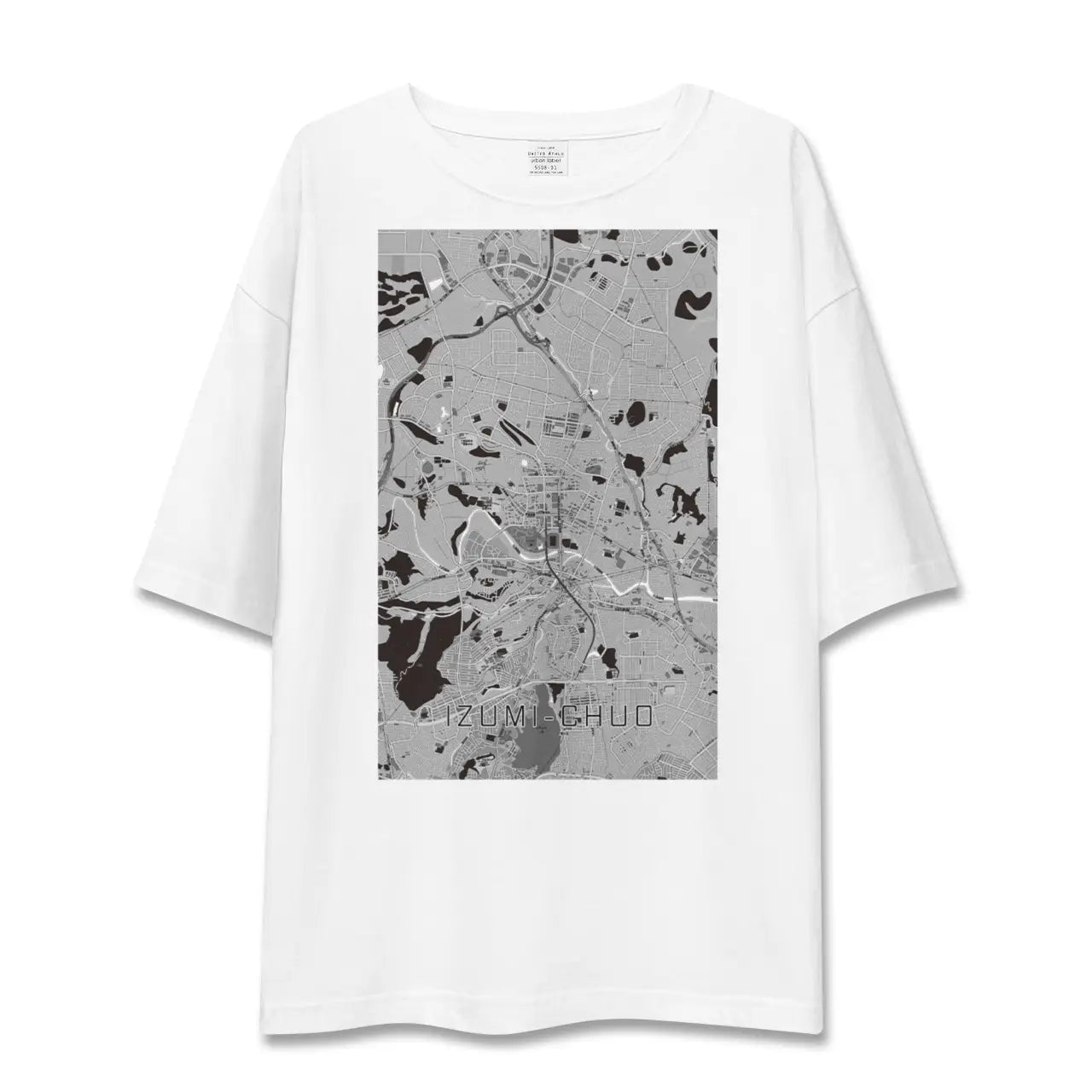 【泉中央(宮城県)】地図柄ビッグシルエットTシャツ