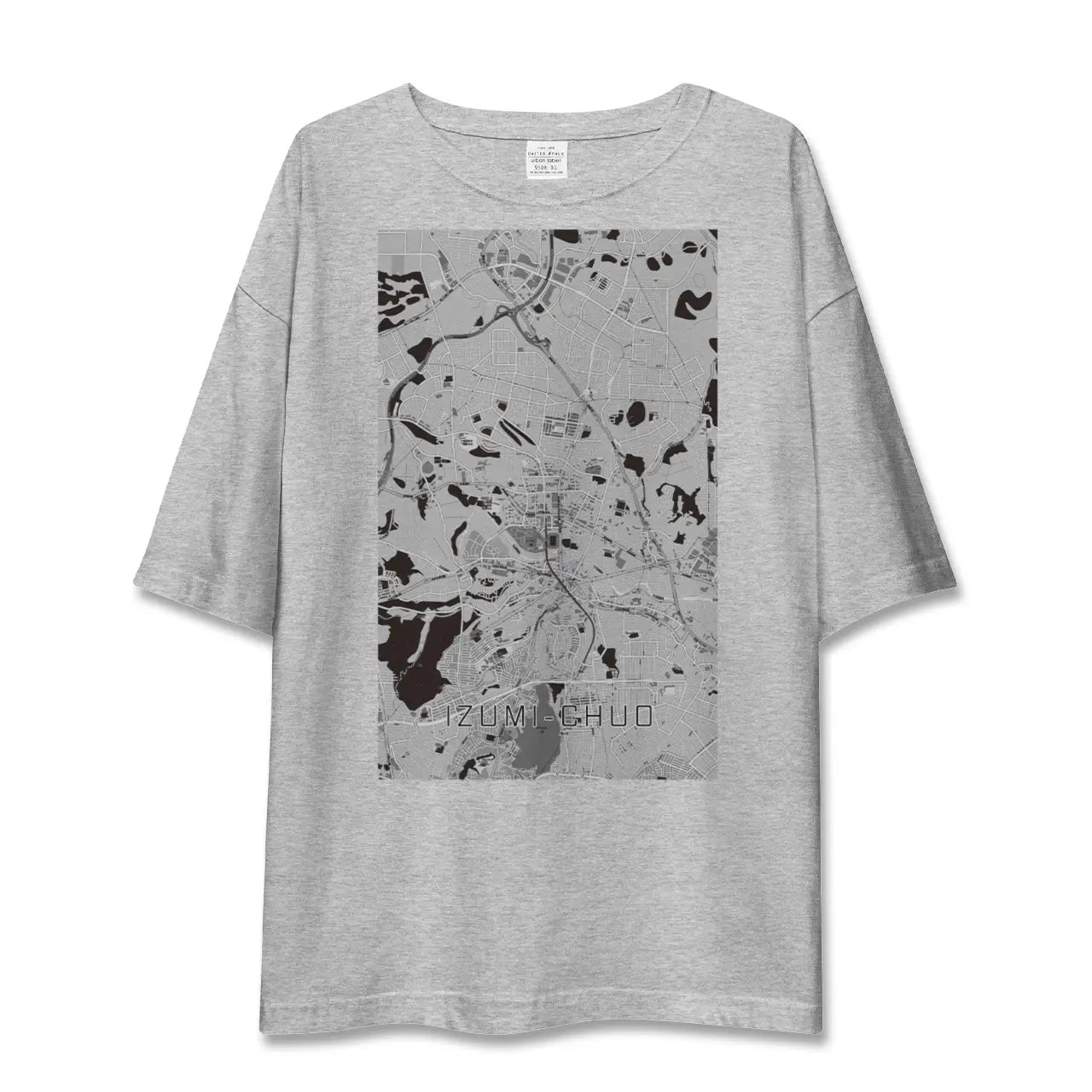 【泉中央(宮城県)】地図柄ビッグシルエットTシャツ