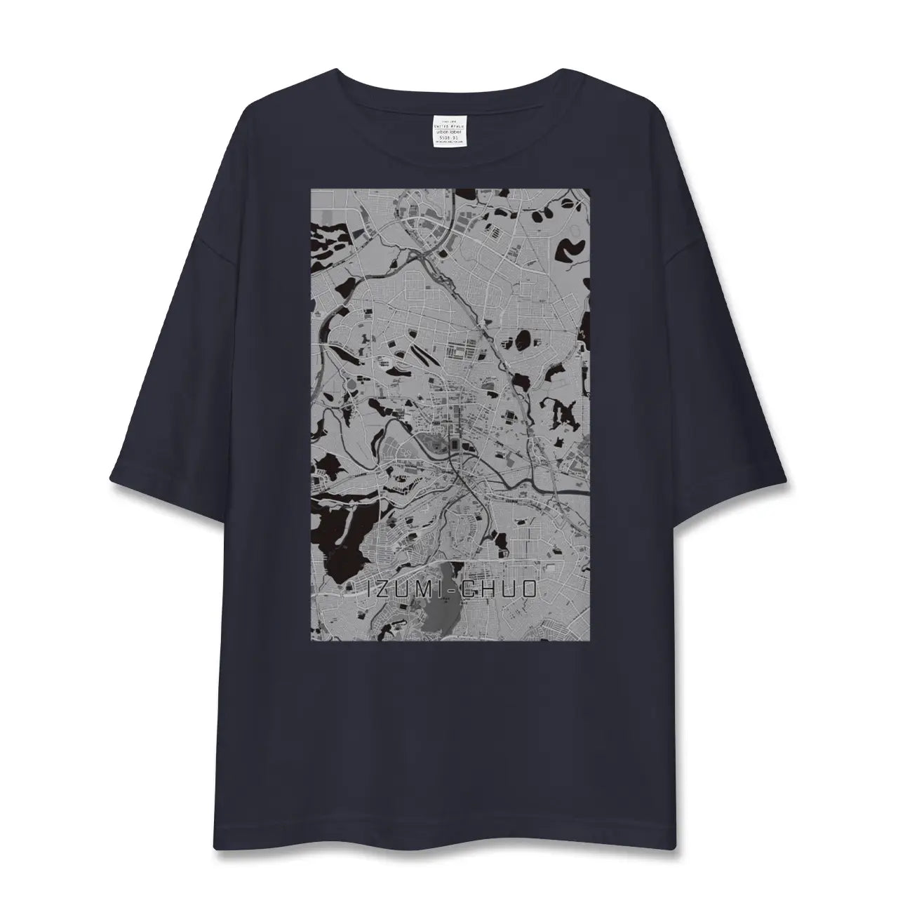 【泉中央(宮城県)】地図柄ビッグシルエットTシャツ