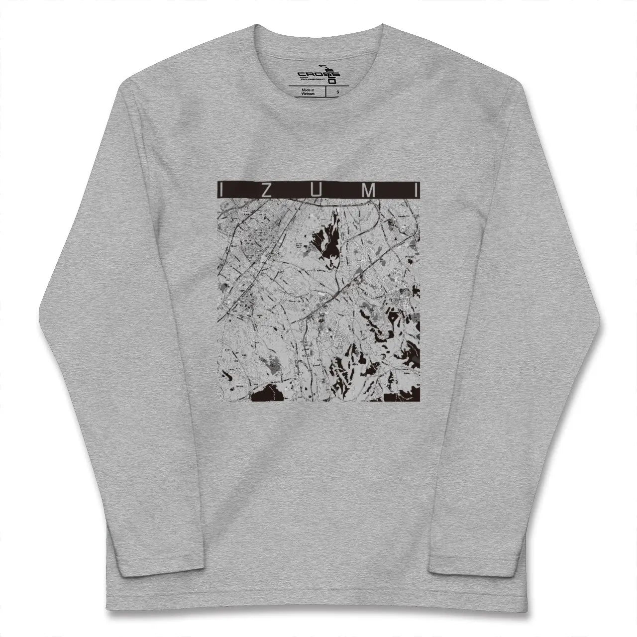 【和泉(大阪府)】地図柄ロングスリーブTシャツ