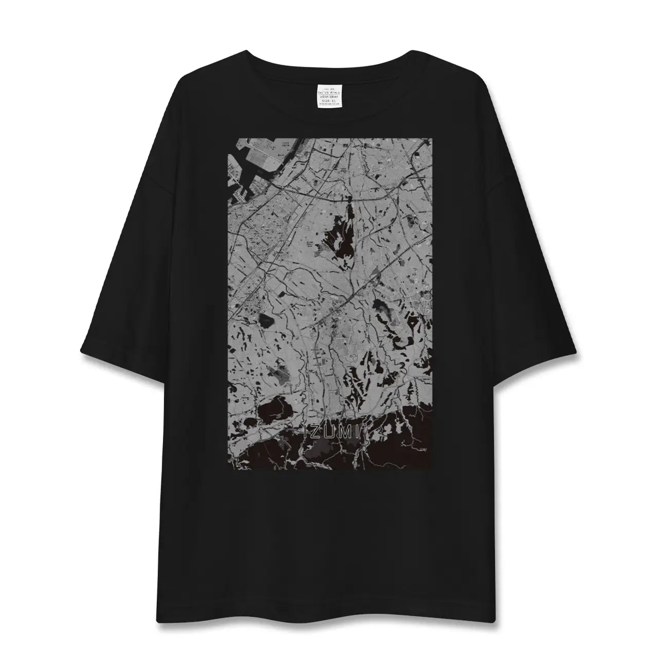 【和泉(大阪府)】地図柄ビッグシルエットTシャツ