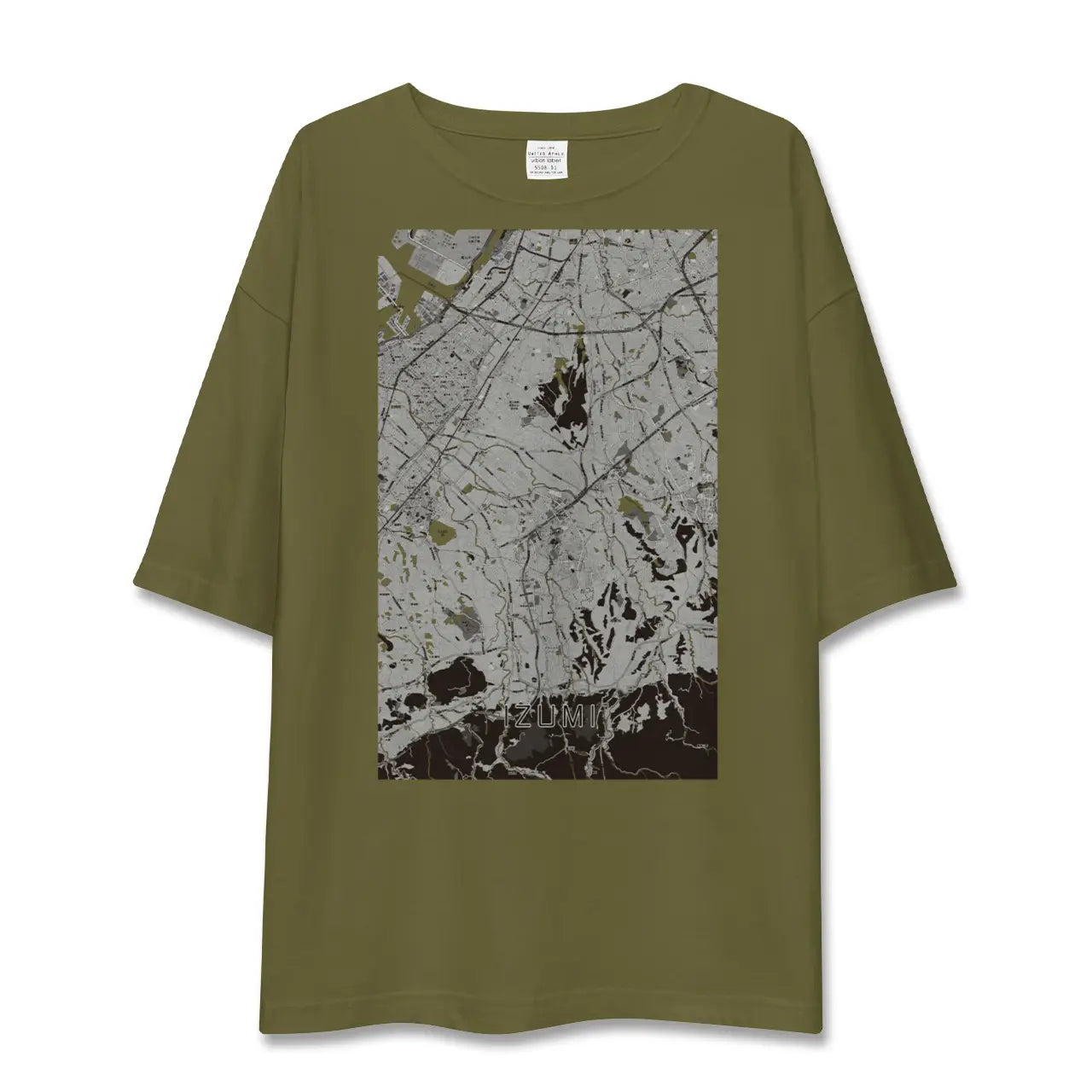 【和泉(大阪府)】地図柄ビッグシルエットTシャツ