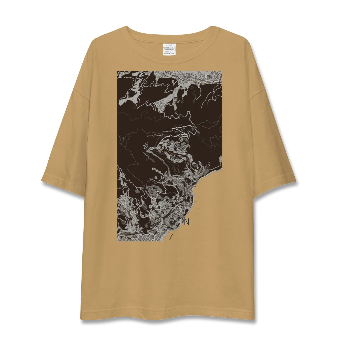 【伊豆山(静岡県)】地図柄ビッグシルエットTシャツ