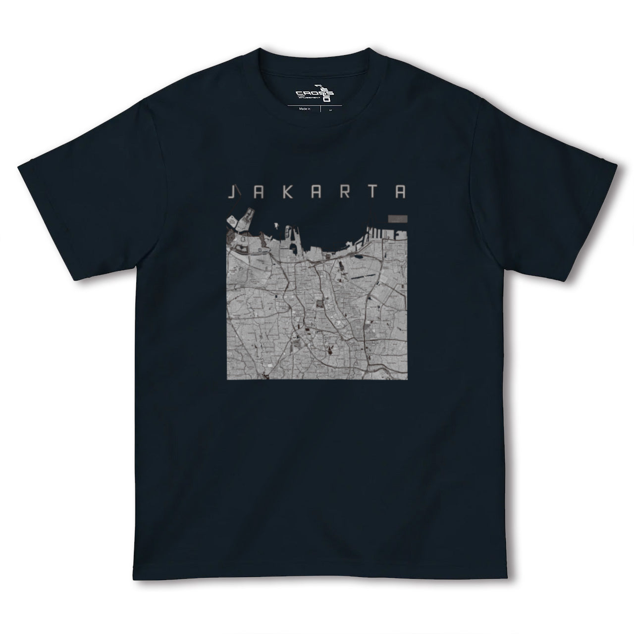 【ジャカルタ(インドネシア)】地図柄ヘビーウェイトTシャツ