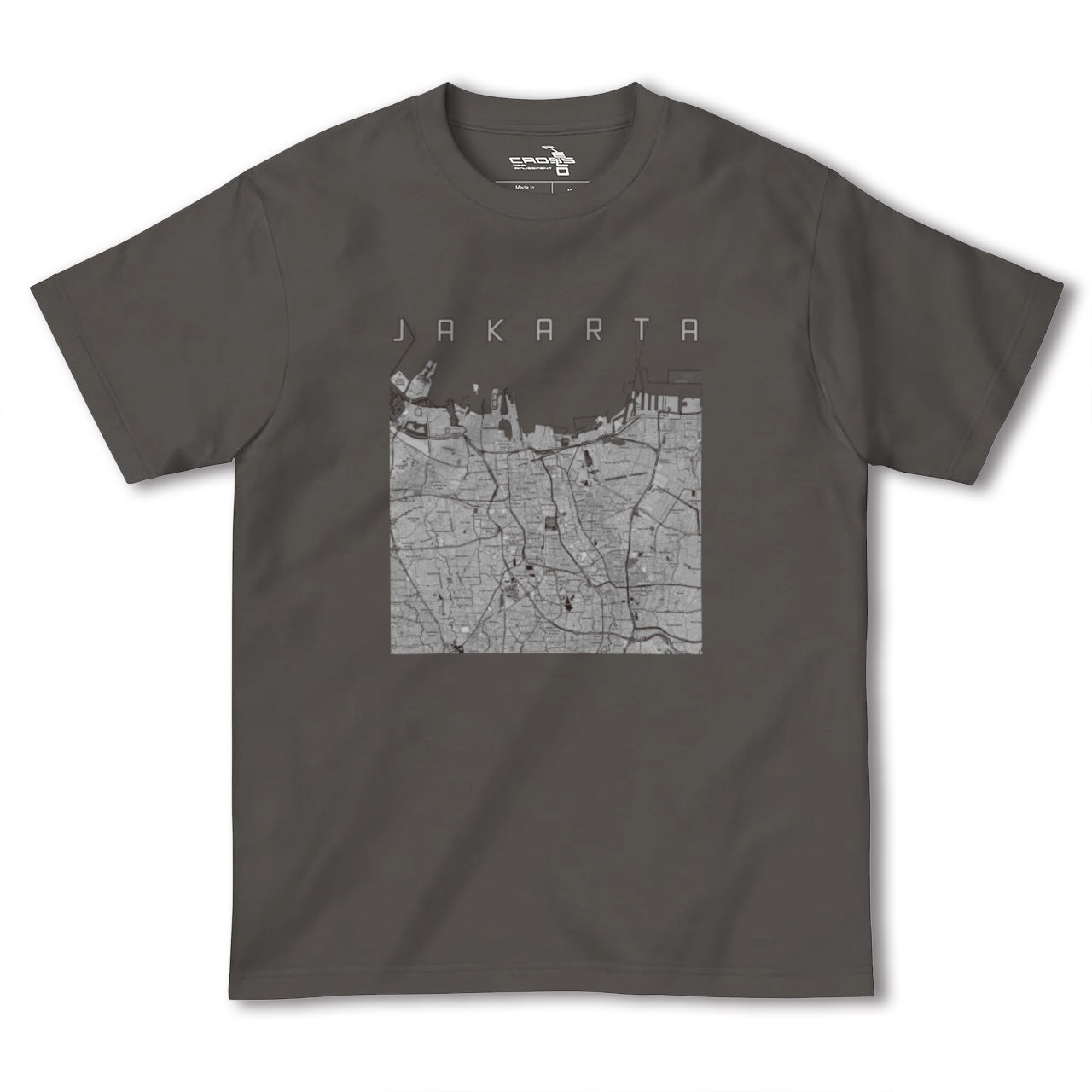 【ジャカルタ(インドネシア)】地図柄ヘビーウェイトTシャツ