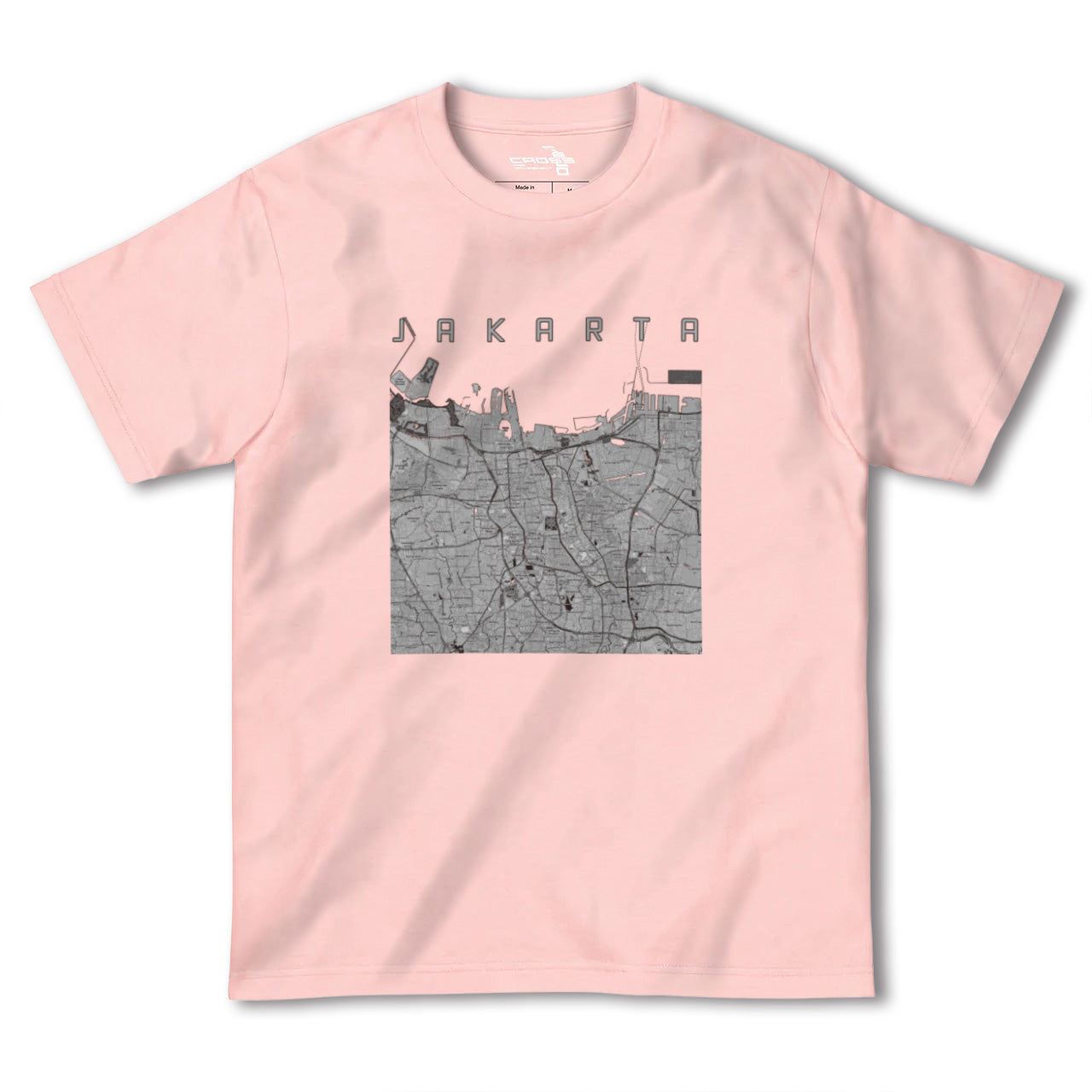 【ジャカルタ(インドネシア)】地図柄ヘビーウェイトTシャツ