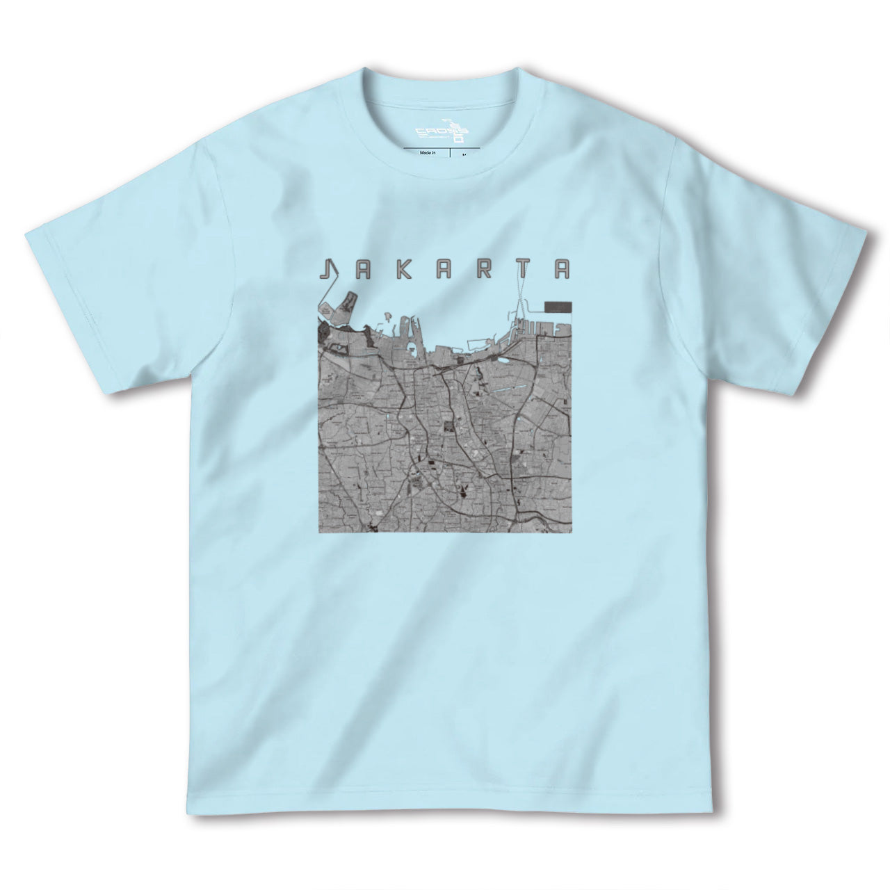 【ジャカルタ(インドネシア)】地図柄ヘビーウェイトTシャツ