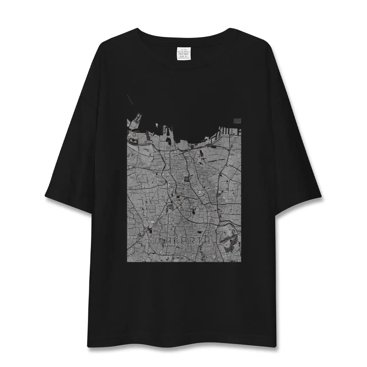 【ジャカルタ(インドネシア)】地図柄ビッグシルエットTシャツ