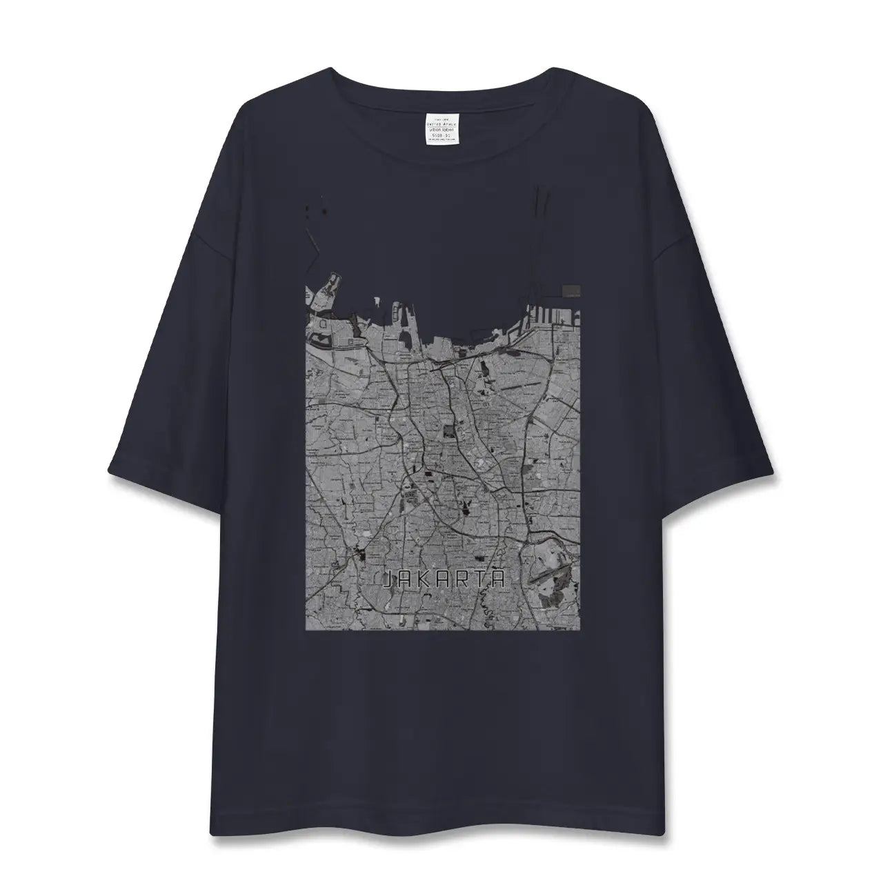 【ジャカルタ(インドネシア)】地図柄ビッグシルエットTシャツ
