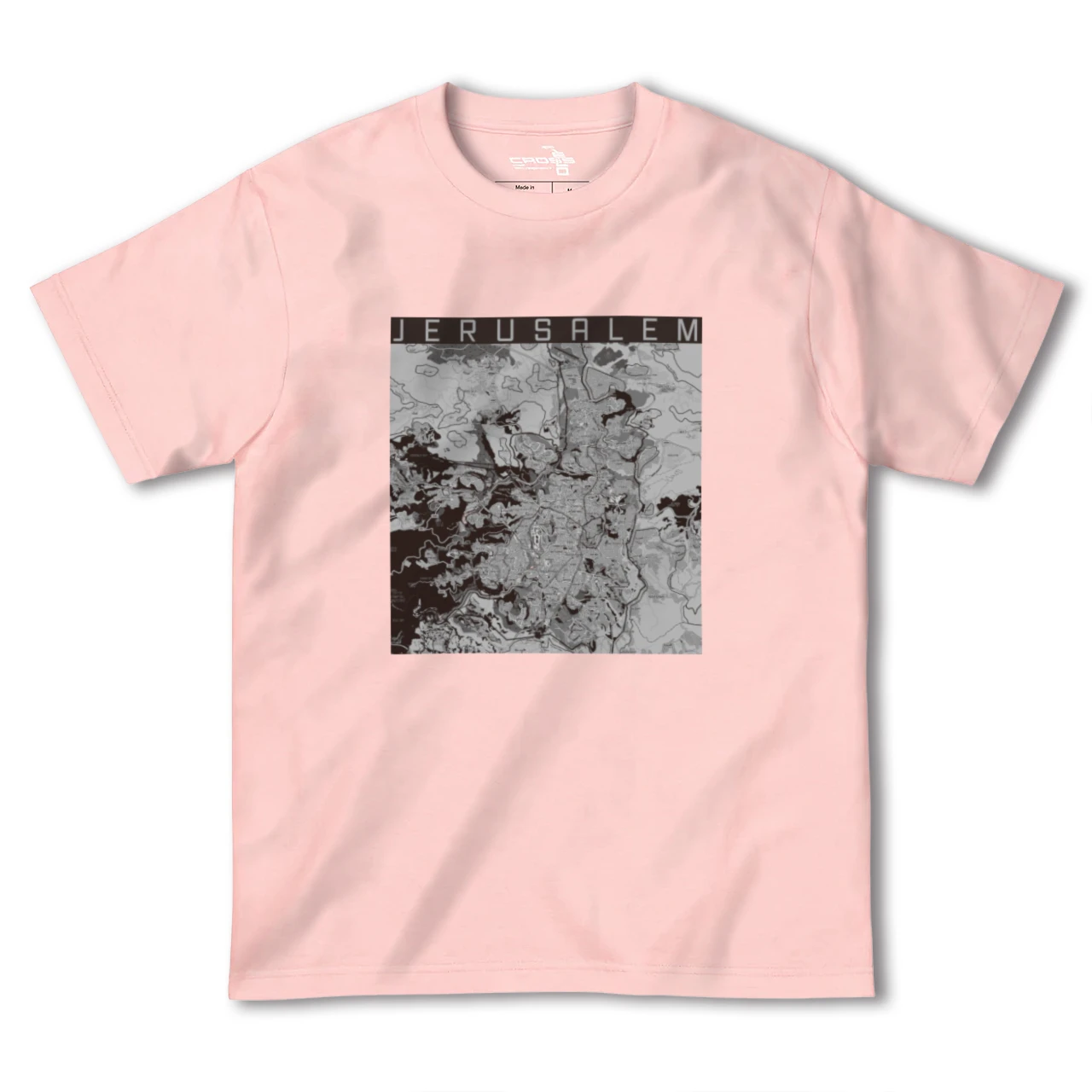 【エルサレム(イスラエル)】地図柄ヘビーウェイトTシャツ