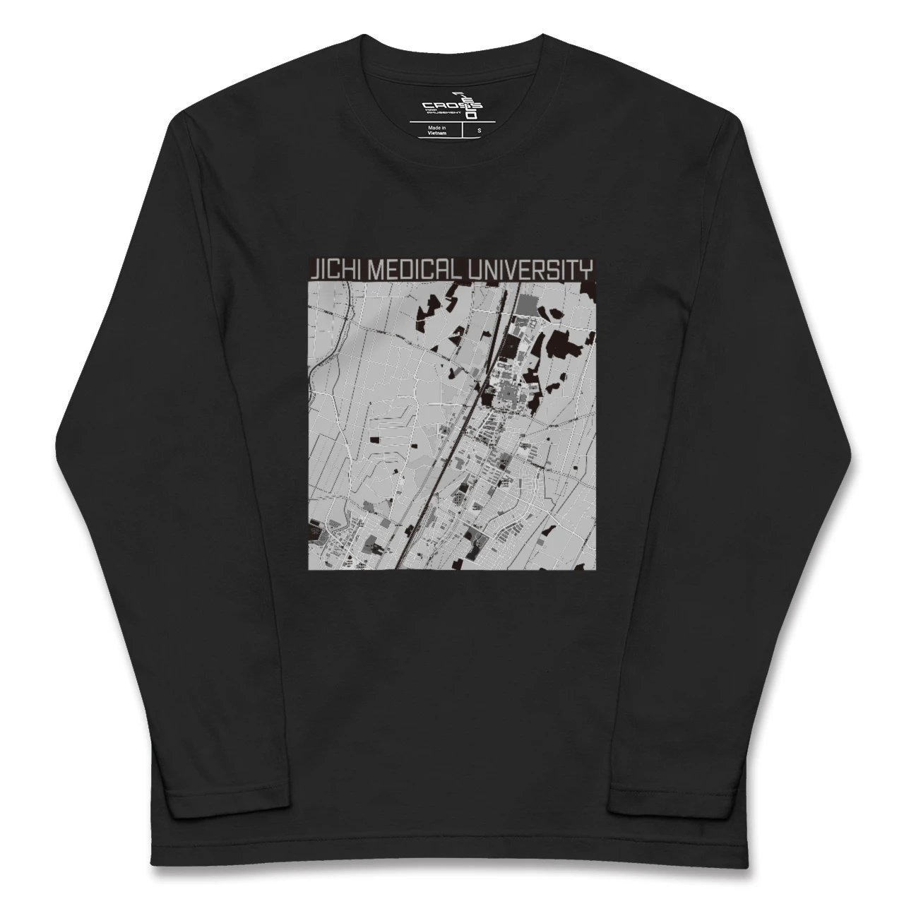 【自治医大(栃木県)】地図柄ロングスリーブTシャツ