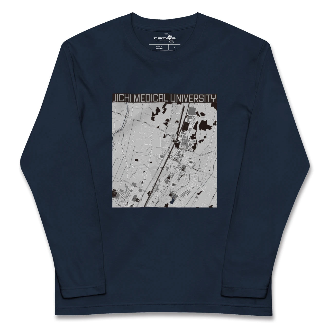 【自治医大(栃木県)】地図柄ロングスリーブTシャツ
