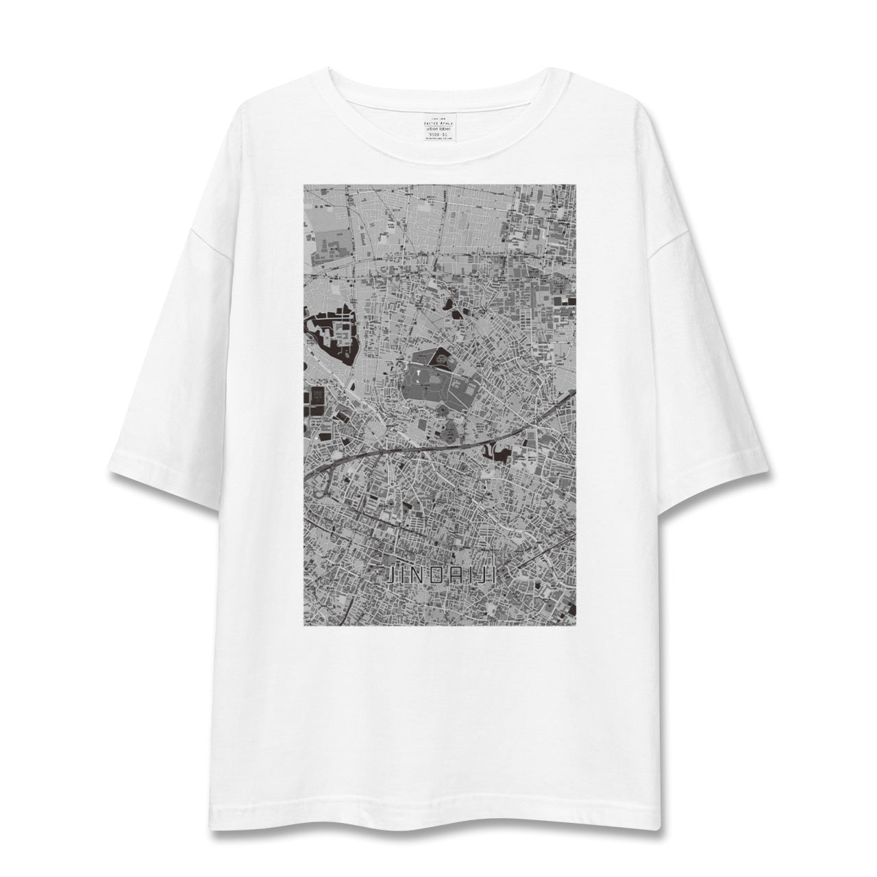 【深大寺(東京都)】地図柄ビッグシルエットTシャツ