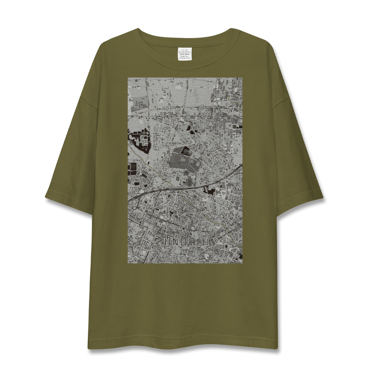 【深大寺(東京都)】地図柄ビッグシルエットTシャツ