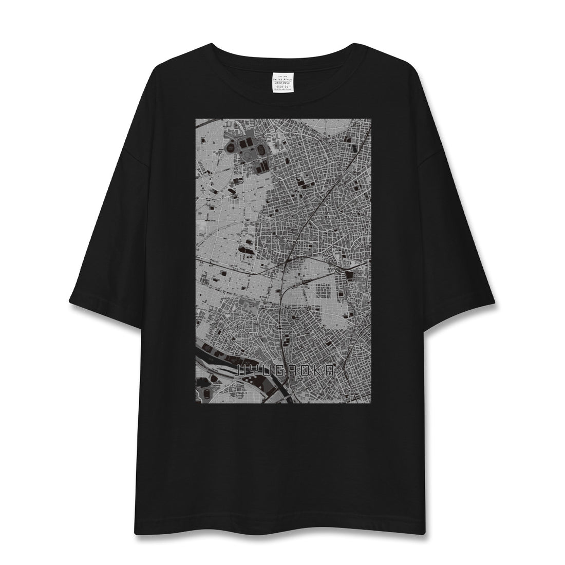 【自由が丘(東京都)】地図柄ビッグシルエットTシャツ