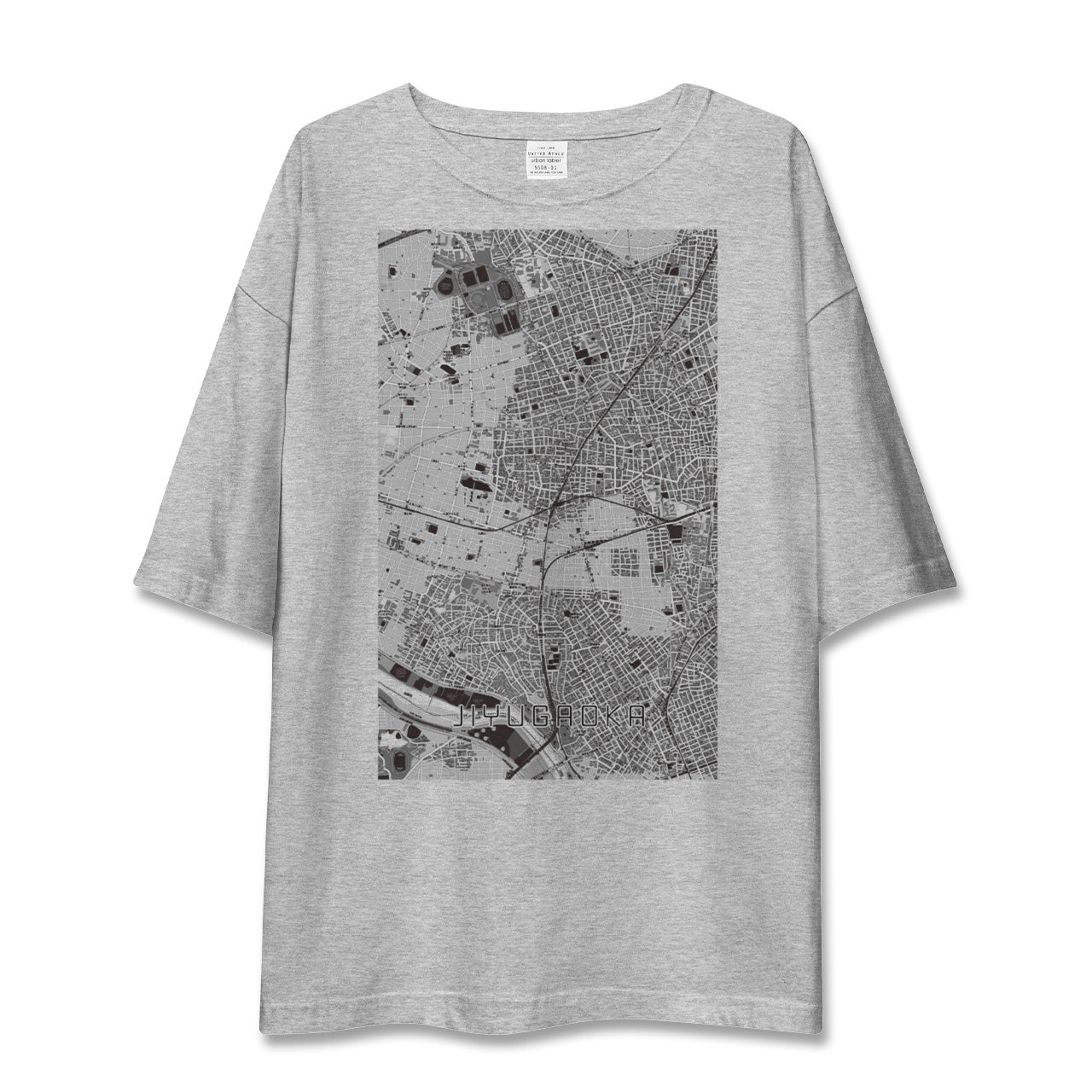 【自由が丘(東京都)】地図柄ビッグシルエットTシャツ