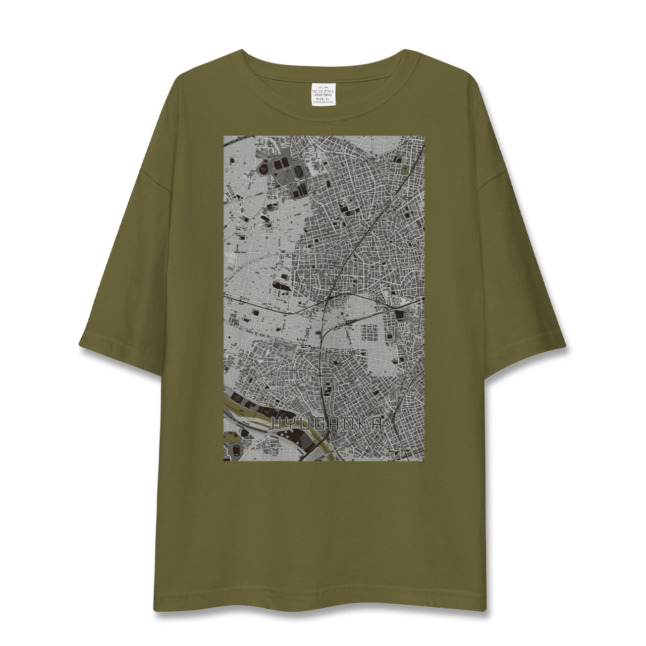 【自由が丘(東京都)】地図柄ビッグシルエットTシャツ