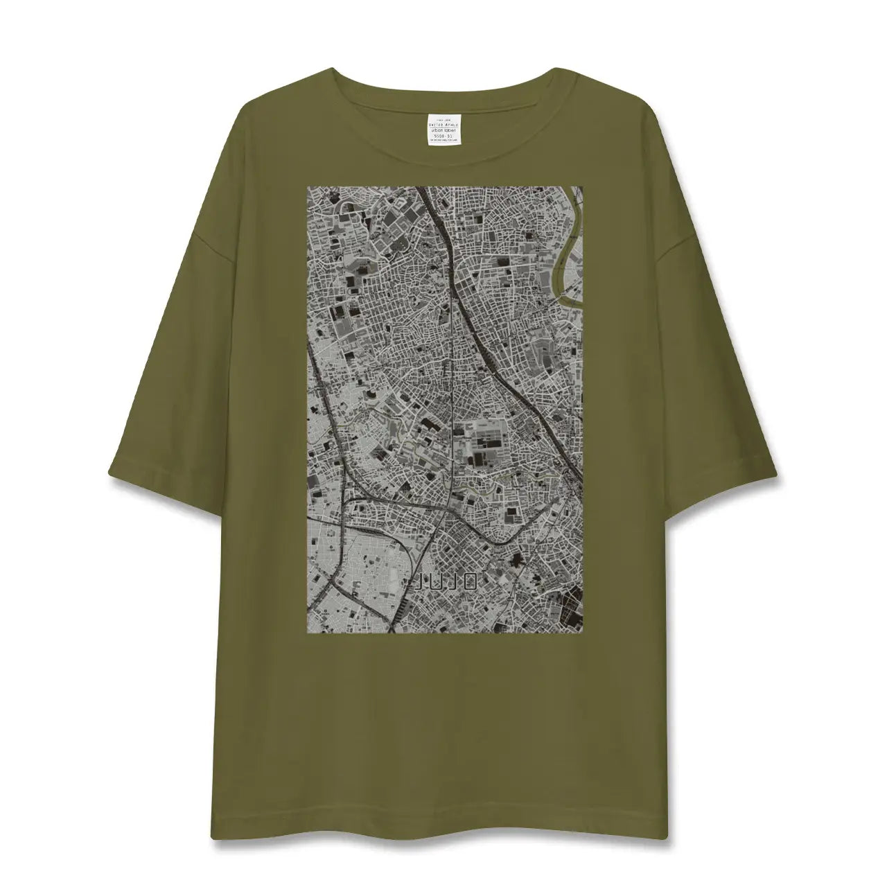 【十条(東京都)】地図柄ビッグシルエットTシャツ
