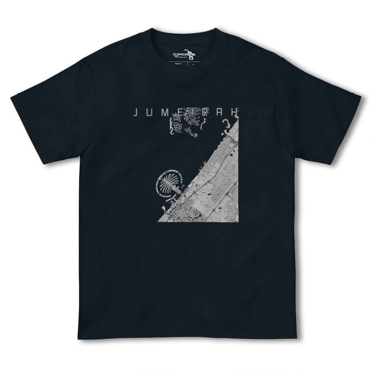 【ジュメイラ(アラブ首長国連邦)】地図柄ヘビーウェイトTシャツ