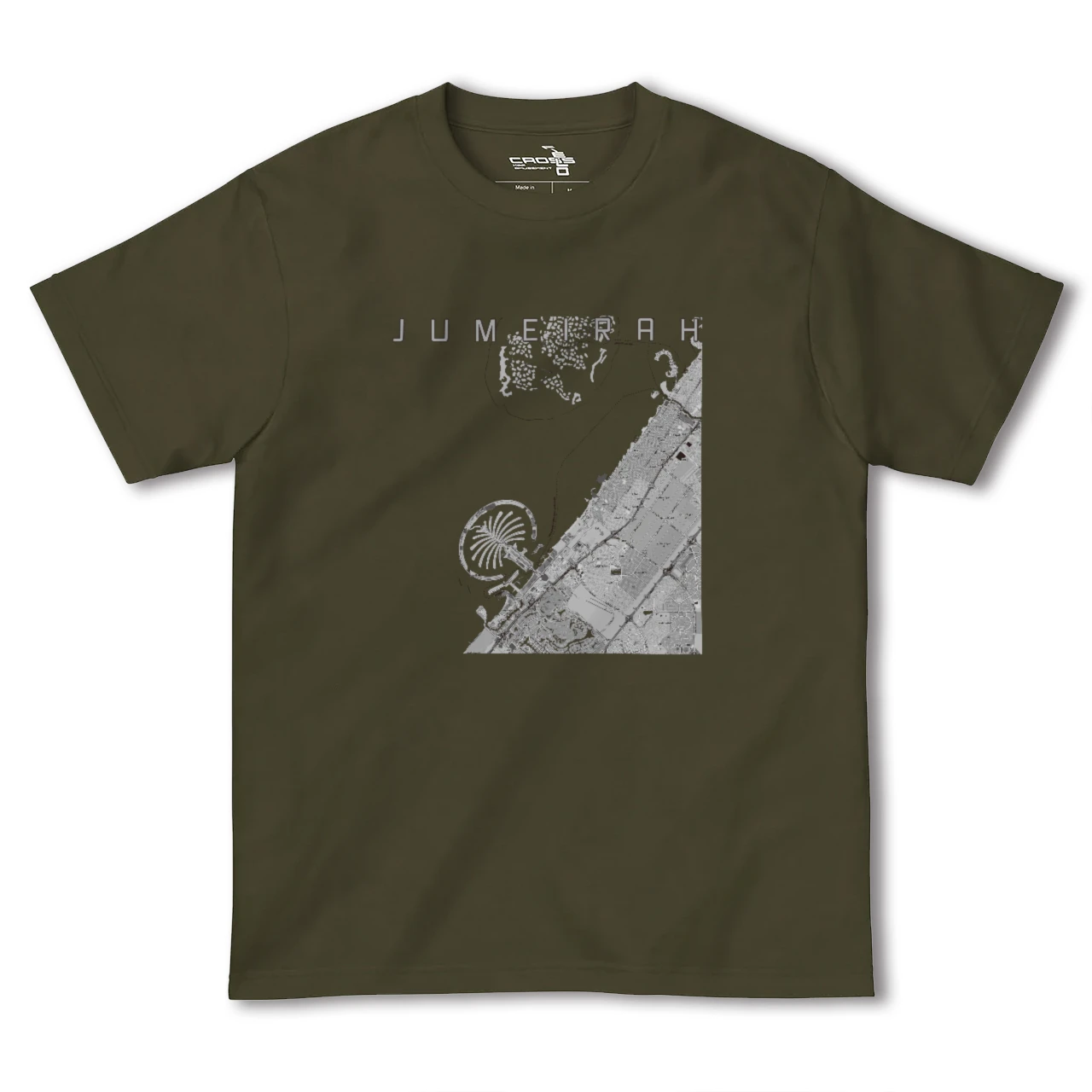 【ジュメイラ(アラブ首長国連邦)】地図柄ヘビーウェイトTシャツ