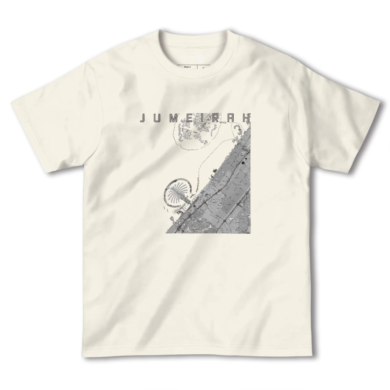 【ジュメイラ(アラブ首長国連邦)】地図柄ヘビーウェイトTシャツ