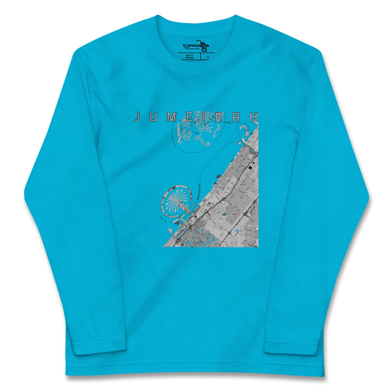 【ジュメイラ(アラブ首長国連邦)】地図柄ロングスリーブTシャツ