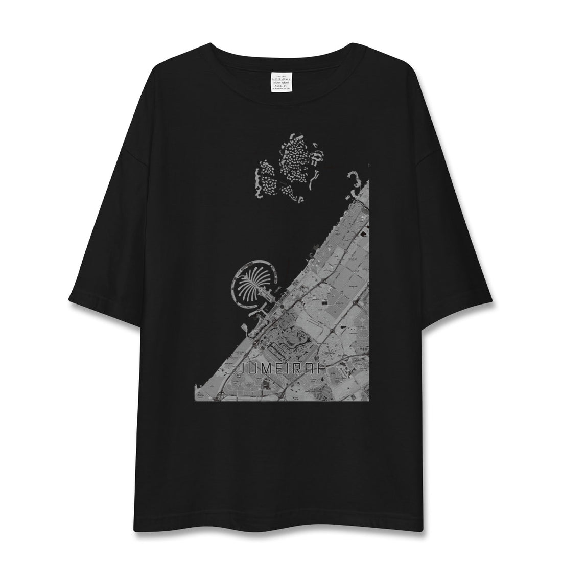 【ジュメイラ(アラブ首長国連邦)】地図柄ビッグシルエットTシャツ