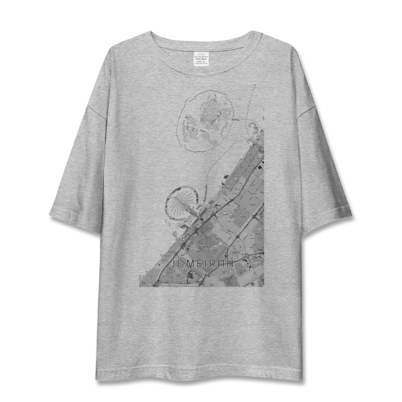 【ジュメイラ(アラブ首長国連邦)】地図柄ビッグシルエットTシャツ