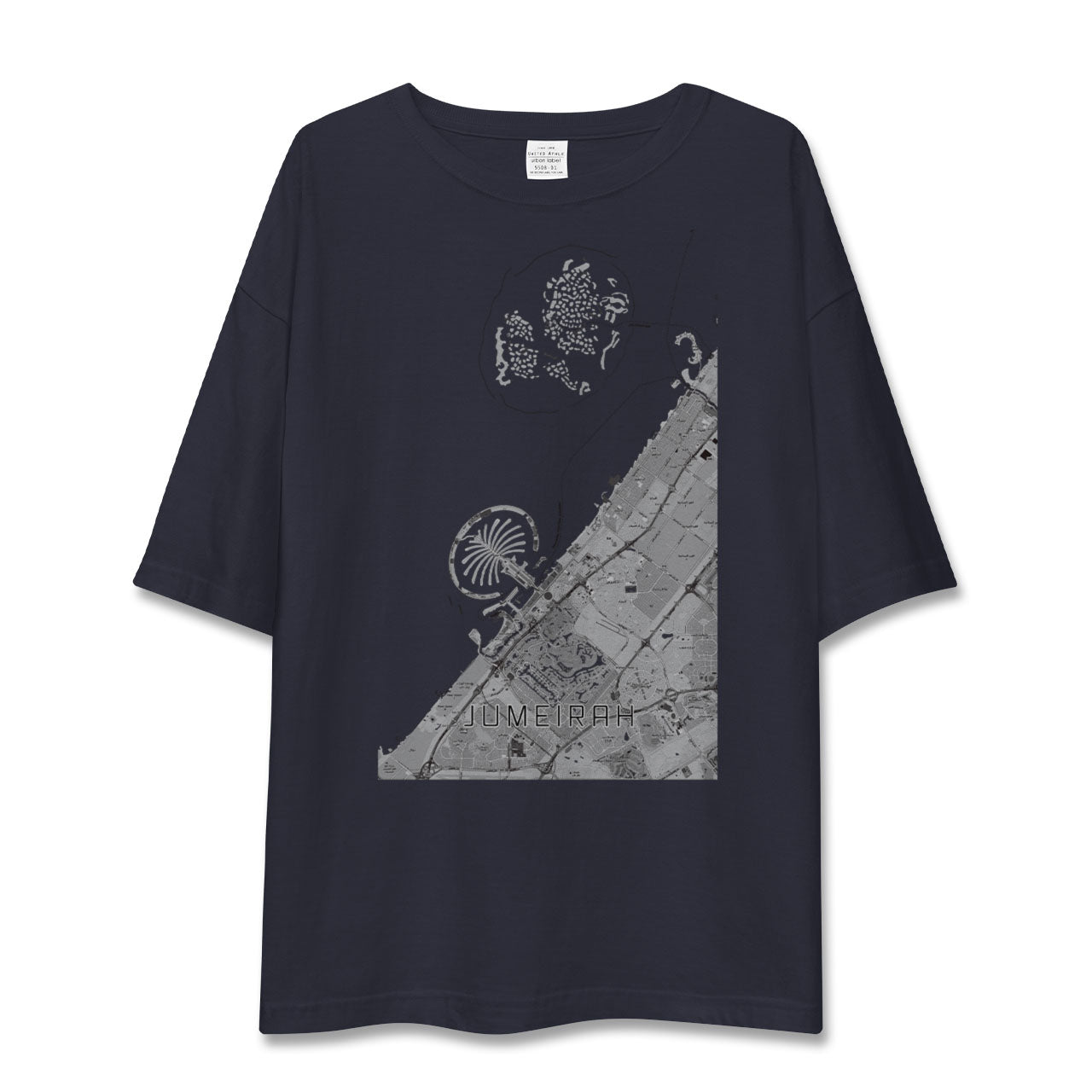 【ジュメイラ(アラブ首長国連邦)】地図柄ビッグシルエットTシャツ