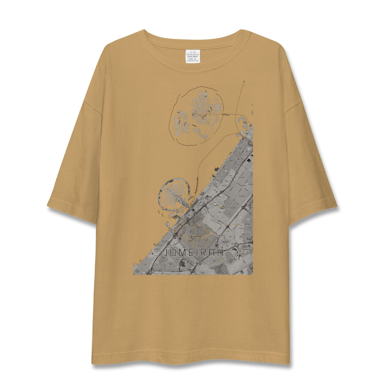 【ジュメイラ(アラブ首長国連邦)】地図柄ビッグシルエットTシャツ