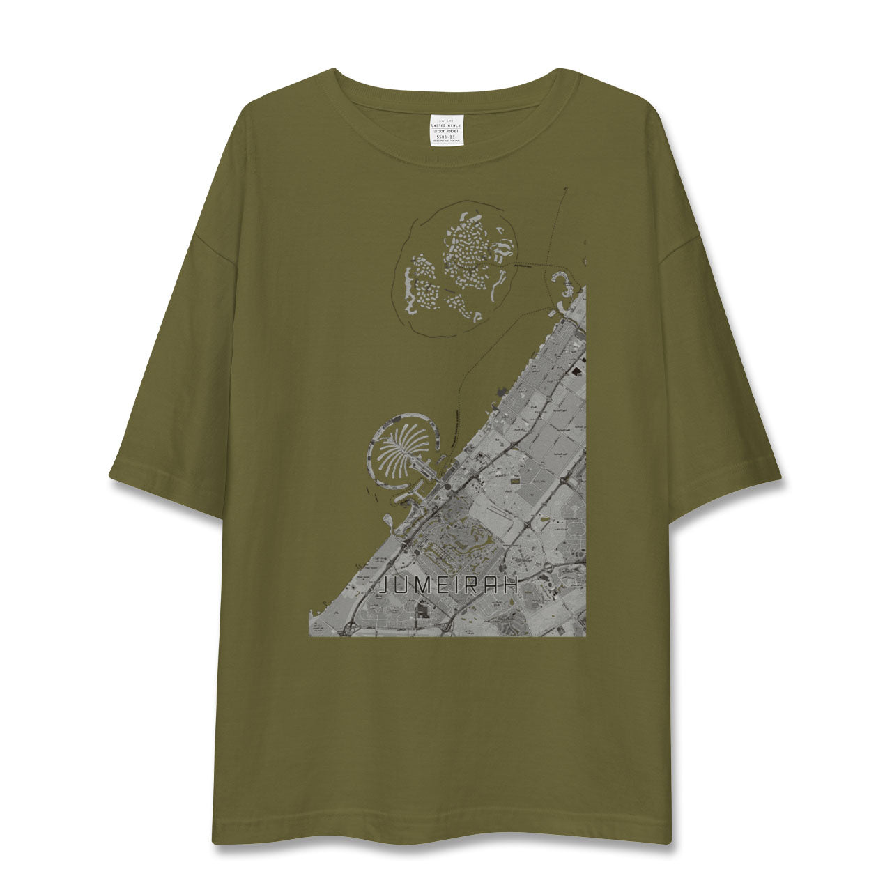【ジュメイラ(アラブ首長国連邦)】地図柄ビッグシルエットTシャツ