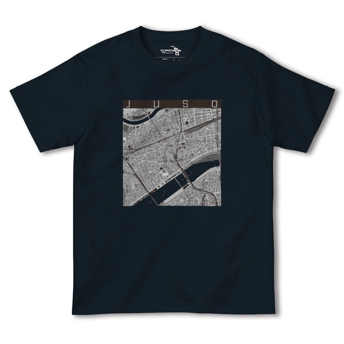 【十三(大阪府)】地図柄ヘビーウェイトTシャツ