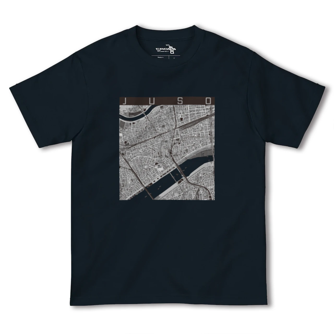 【十三(大阪府)】地図柄ヘビーウェイトTシャツ