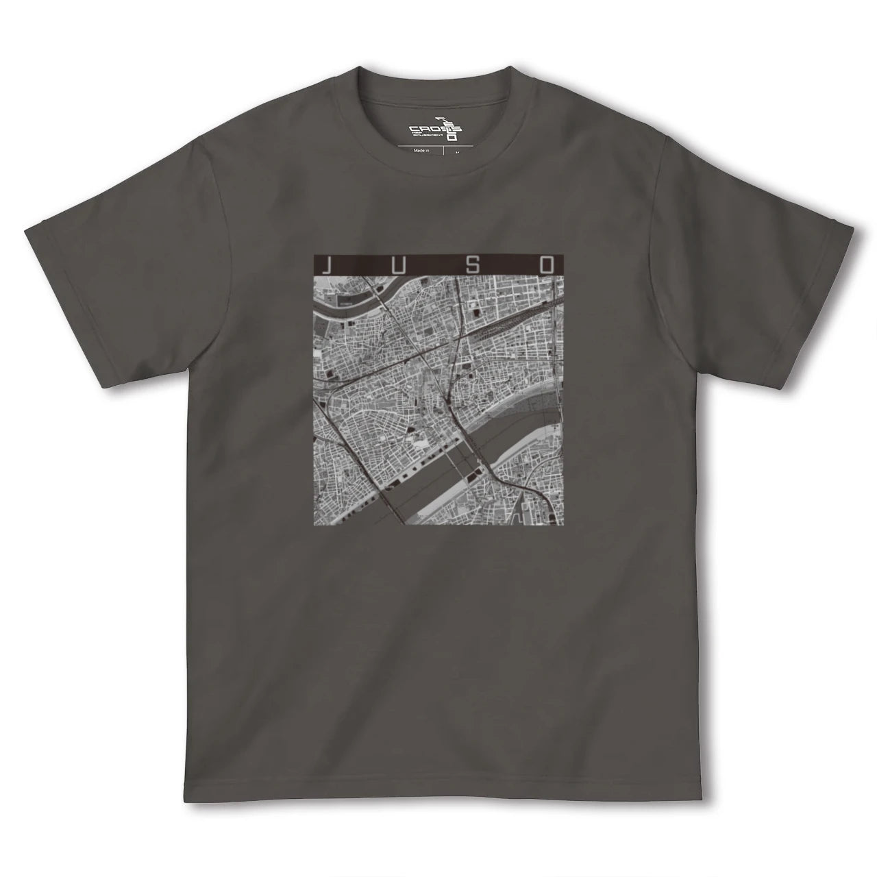 【十三(大阪府)】地図柄ヘビーウェイトTシャツ