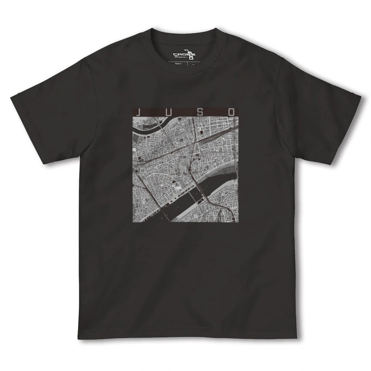 【十三(大阪府)】地図柄ヘビーウェイトTシャツ