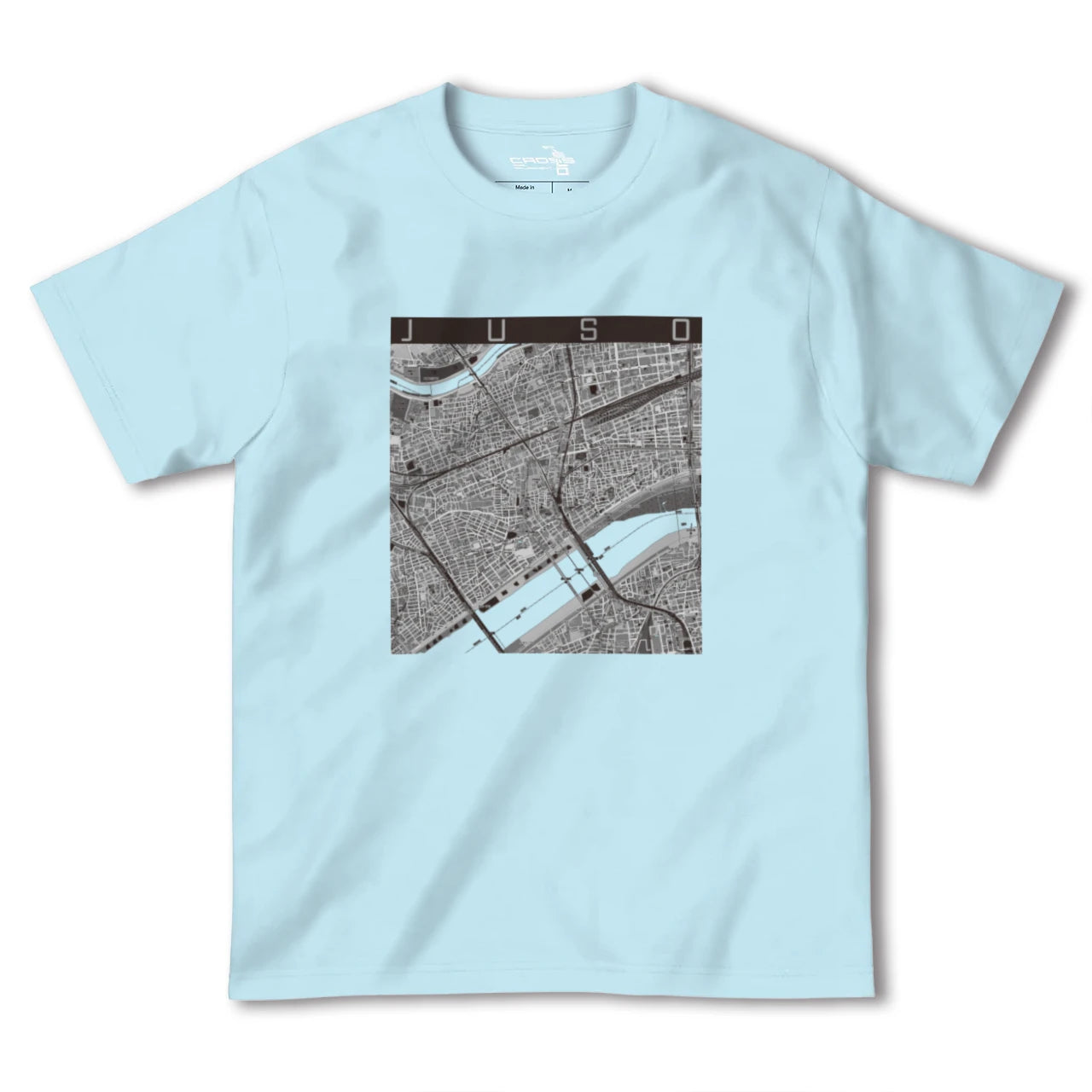 【十三(大阪府)】地図柄ヘビーウェイトTシャツ