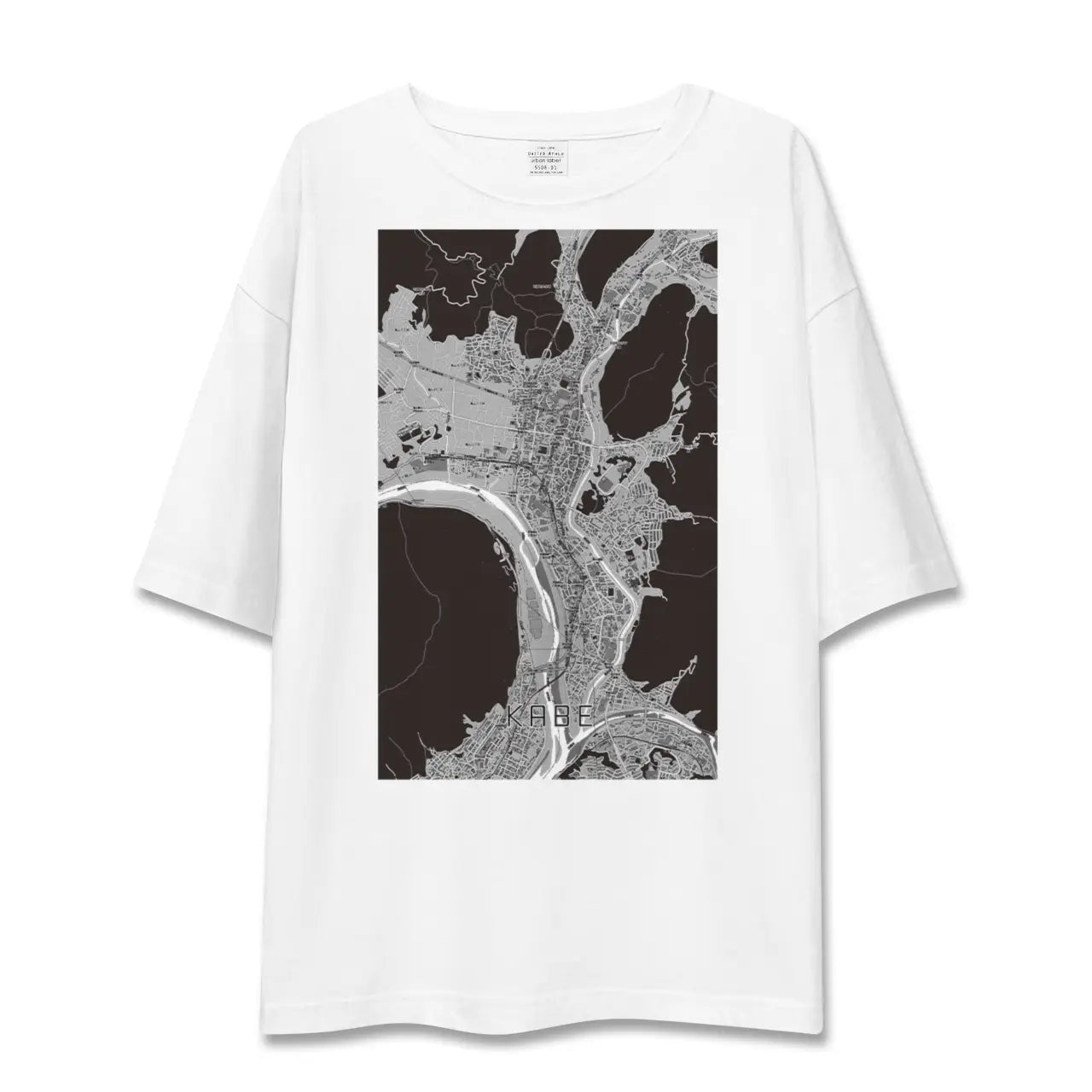 【可部(広島県)】地図柄ビッグシルエットTシャツ