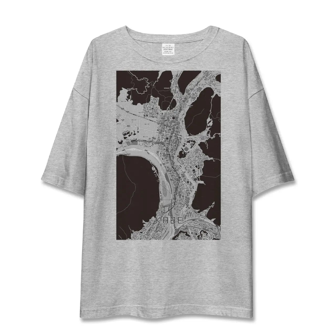 【可部(広島県)】地図柄ビッグシルエットTシャツ